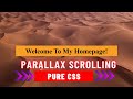 How To Make Parallax Scroll Effect Using Pure CSS | HTML & CSS Tutorial