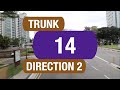 SBS Transit Trunk 14 (Direction 2) | Bus Service Route Visual