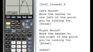 Finding a Maximum or Minimum on TI-83/84