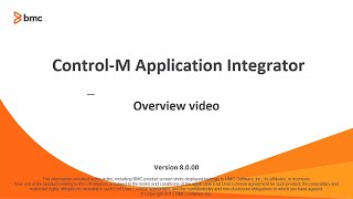 Control-M Application Integrator Overview