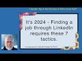 How do I use LinkedIn to find a job in 2024?