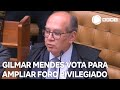 Gilmar Mendes vota para ampliar foro privilegiado de autoridades