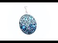 stříbrný přívěsek s krystaly swarovski modrý kulatý 34131.3 blue style