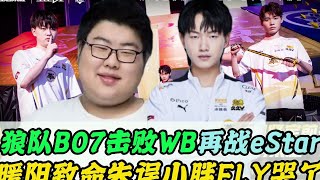 王者荣耀：狼队翻盘WB，晋级KPL夏决再战eStar，小胖FLY赛后哭了，清融在线BP，子阳神预言！