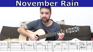 Fingerstyle Tutorial: November Rain [FULL Instrumental] - Guitar Lesson w/ TAB
