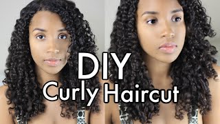 Diy Curly Hair Cut L Easy Way To Layer Trim Natural Hair