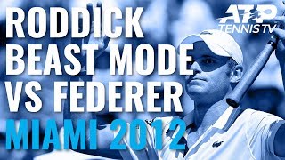 Andy Roddick engages BEAST MODE vs Federer | Miami Open 2012
