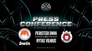 Peristeri bwin v Rytas Vilnius - Press Conference | Basketball Champions League 2022/23