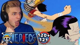 LUFFY VS CROCODILE...FINALLY!! | One Piece REACTION Episode 120 + 121