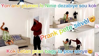 Kok Letan manke plumen Ninie nan yon prank oh prank sa depasem/ m resi jwenn bon pyem ki sovem