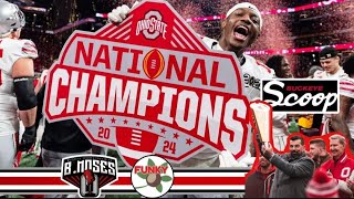 Championship celebration! Buckeyes reloading! We hand out some flowers. THANK YOU SENIORS!