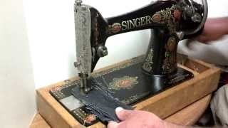 Serviced Antique 1917 Singer 66-1 Red Eye Treadle Sewing Machine G5555818