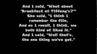 Breakfast at Tiffany's Lyrics (Deep Blue Something)