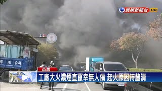 苗栗汽車檢驗烤漆廠大火 員工及時逃無傷亡－民視新聞