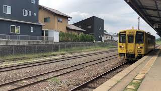 豊肥本線　宮地駅　キハ125 普通列車　出発の様子