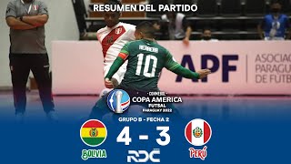 Bolivia 4 Perú 3 - Copa América Futsal Fecha 2 Grupo B