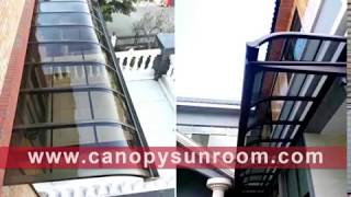 Outdoor house terrace patio balcony door window sunshade polycarbonate canopy shelter cover awning