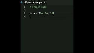 The "frozenset" data type is a built-in data type similar to "set". But unlike sets