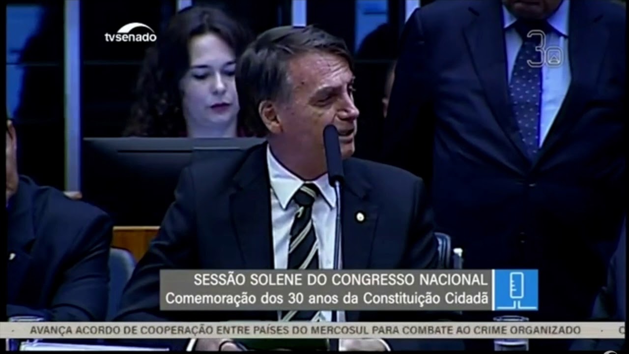 Bolsonaro Discursa Em Comemoração Aos 30 Anos Da Constituição - YouTube