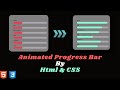 Animated Skills Progress Bar by Html & Css || Advance css tutorial.