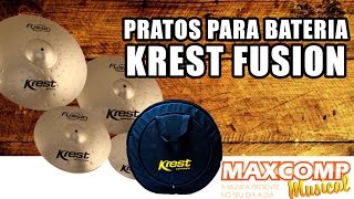 Prato para bateria Krest Fusion - MAXCOMP MUSICAL