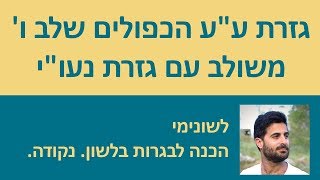 גזרת ע״ע הכפולים שלב ו׳ - תרגול משולב עם גזרת נעו״י