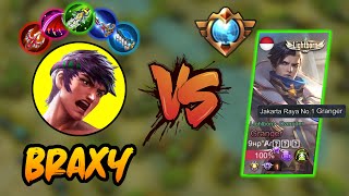 Braxy Meet PRO Top Global Granger in Ranked?! | WHO WIN? - Mobile Legends