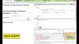 JAVASCRIPT SINGLE STATEMENT MULTIPLE VARIABLE DEMO