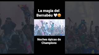 La magia del Santiago Bernabéu, noches mágicas de champions #realmadrid #championsleague