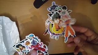 Unboxing Wish.com Dragonball Z Stickers #3