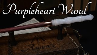 Making a Purpleheart Wand with a White Resin Handle