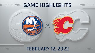 NHL Highlights | Islanders vs. Flames - Feb 12, 2022