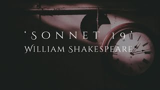 Poem Analysis: 'Sonnet 19' by William Shakespeare