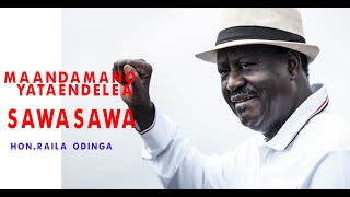 HAPPENING NOW: HON RAILA ODINGA, TUTAONGEA NA TUTAENDELEA NA MAANDAMANO