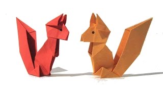 Origami Squirrel - Easy Origami Tutorial OLD VERSION - How to make an origami squirrel