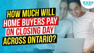 How much will home buyers pay on closing day across ontario