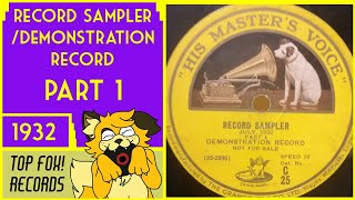 HMV Record Sampler/Demonstration record Part 1. 1932 [78rpm]