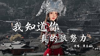 黑豆ado - 我知道你真的很努力 (抖音热播DJ版) Tôi Biết Bạn Làm Việc『回家满身疲惫，却还难以入睡，心情如同夜的黑』【抖音火流行歌曲推荐TikTok】『动态歌词MV』