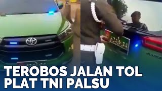 Dikejar Tentara Baret Biru, Pengemudi Mobil Ini Terdiam Ternyata Pakai Plat TNI Palsu