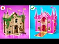 HOW TO BUILD BARBIE DREAM HOUSE💝 Rich VS Poor Makeover Challenge* Secret Tiny House By YayTime!