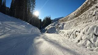 Madonna di Campiglio - trasa/piste 79 (Grotte) niebieska - wąwóz  - 12.12.2022