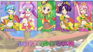 PriPara - Bold SUMMER ADVENTURE - Dressing Flower - Full \u0026 Lyrics [ROM/KAN/ENG]