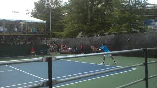 Rohan Bopanna plays a fantastic shot during Legg Mason Tennis tournament 2011