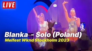 🚨 LIVE! Blanka  - Solo (Melfest Wknd Stockholm 2023) | Евровидение 2023