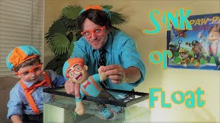 Blippi #1 Fan Sink or Float  Science Experiment for Kids learning and education