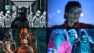 Comparing 4 Thrillers : Michael Jackson vs Shrek vs Sing 3 and Star War | 4K