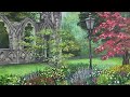 Abbey Garden Ruins Acrylic Painting LIVE Tutorial