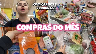 COMPRAS DO MÊS- CARNES E VERDURAS- GASTEI R$650,00