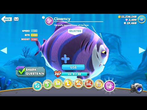 NUEVO CLOWNCY DESBLOQUEADO Y JUEGO DE CLOWNCY Hungry Shark World