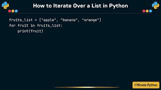 How to Iterate Over a List in Python